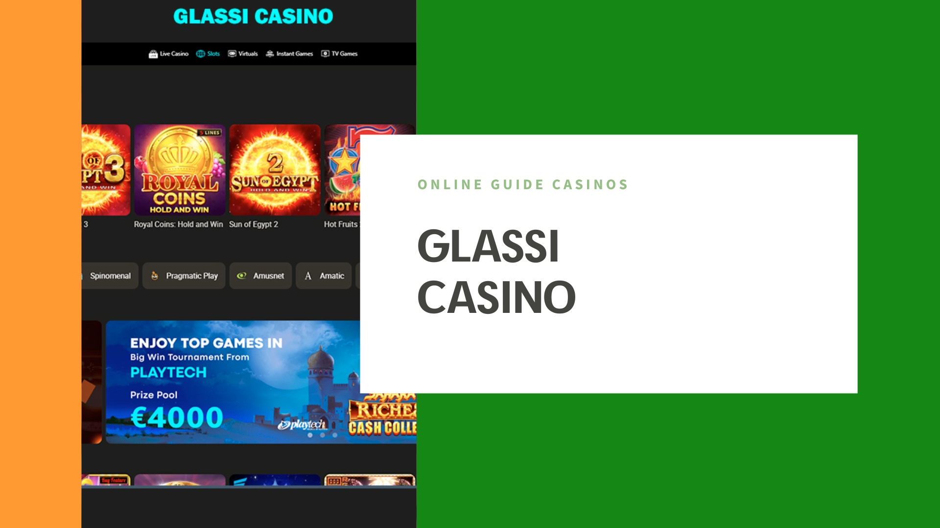 Glassi Casino - a modern platform with attractive features